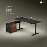 Green Soul Magnum L-Shape Electric Height Adjustable Table