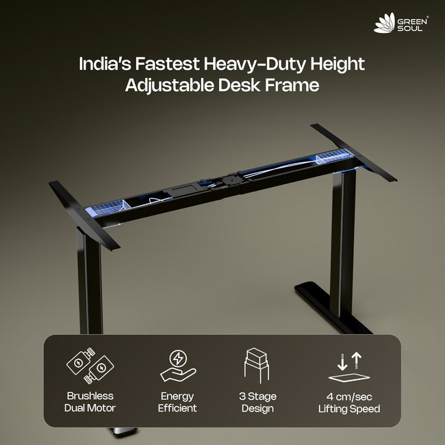 Green Soul Prime Electric Dual Motor Height Adjustable Table (Frame Only)