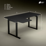 Green Soul Alex L Shape Electric Height Adjustable Table
