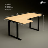 Green Soul Alex L Shape Electric Height Adjustable Table