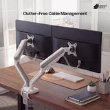 Green Soul Dual Monitor Gas Spring Stand Fits 13-32" Screen 9Kg Weight Capacity With USB A 3.0 & C Ports