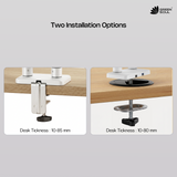 Green Soul Dual Monitor Gas Spring Stand Fits 13-32" Screen 9Kg Weight Capacity With USB A 3.0 & C Ports