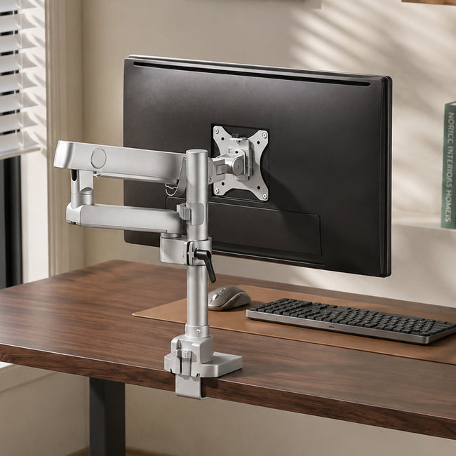 Green Soul Heavy Duty Single Monitor Gas Spring Height Adjustable Stand Fits 17-40" Screen 12Kg Weight Capacity