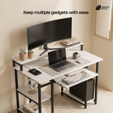 Green Soul Venture Metal Base Office Study Table with Keyboard Tray Monitor Riser