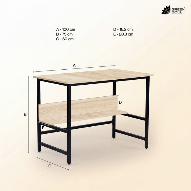 Green Soul Origin Metal Base Office Study Table