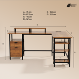 Green Soul Aspire L-Shaped Study Table for Home and Office