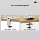 Green Soul Dual Monitor Gas Spring Stand Fits 13-32" Screen 9Kg Weight Capacity With USB A 3.0 & C Ports