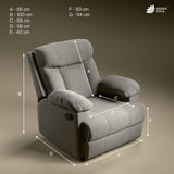 Green Soul  Cloud Single Seater Manual Recliner Sofa