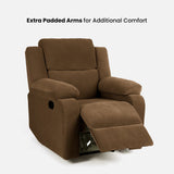 Comfy Rocking Revolving and Recline 1 Seater Recliner Sofa with Soft Suede Fabric
