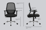 Green Soul Eva Mid Back Mesh Premium Office Chair Efficient Chairs Green Soul Ergonomics   