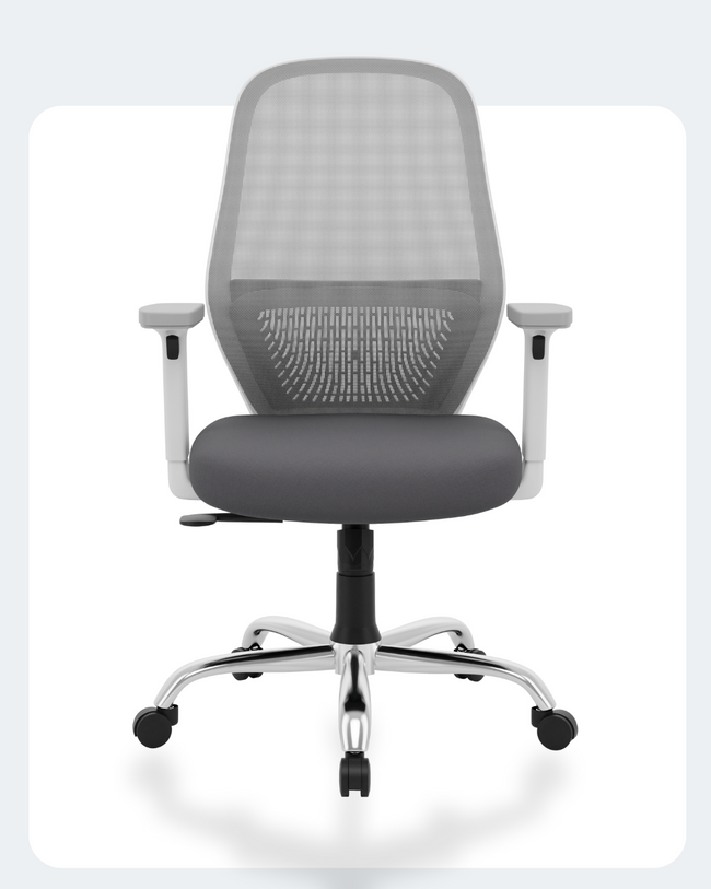 Green Soul Eva Mid Back Mesh Premium Office Chair Efficient Chairs Green Soul Ergonomics White Grey  
