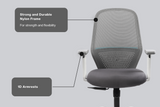 Green Soul Eva Mid Back Mesh Premium Office Chair Efficient Chairs Green Soul Ergonomics   