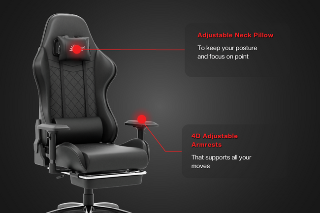 Green Soul Ghost Gaming Chair With Integrated Footrest Gaming Chair Green Soul Ergonomics   