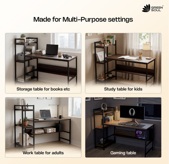 Green Soul Harmony Computer Table for Home pc| Office Table for Home