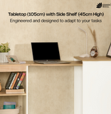 Kyoto 4.6ft Study Table with Space-Saving Design | Engineered Wood Desk