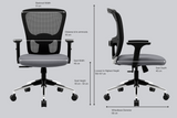 Green Soul Renewed Jupiter Lite Mid Back Mesh  Office Chair