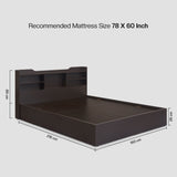 Green Soul Maybelle Queen bed with headboard & Box Storage