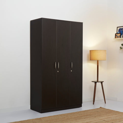 Green Soul Merlin 3-Door Wardrobe furniture Green Soul Ergonomics Wenge  