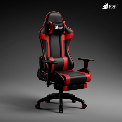 Green Soul Raptor Pro Racing (Leatherette) Edition Gaming Chair with Massager & Footrest