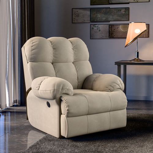 Green Soul Shangri-La Rocking, Revolving and Recline Single Seater Electric Recliner Sofa