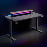 Phantom Gaming Height Adjustable Table | Smart Wire Routing | 15W Fast Wireless Charging| 25mm Thick Carbon Textured Top | Precision Motor High Speed Lifting