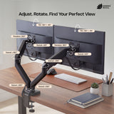 Green Soul Dual Monitor Gas Spring Stand Fits 13-32" Screen 9KG Weight Capacity