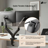 Green Soul Dual Monitor Gas Spring Stand Fits 13-32" Screen 9KG Weight Capacity