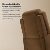 Comfy Rocking Revolving and Recline 1 Seater Recliner Sofa with Soft Suede Fabric