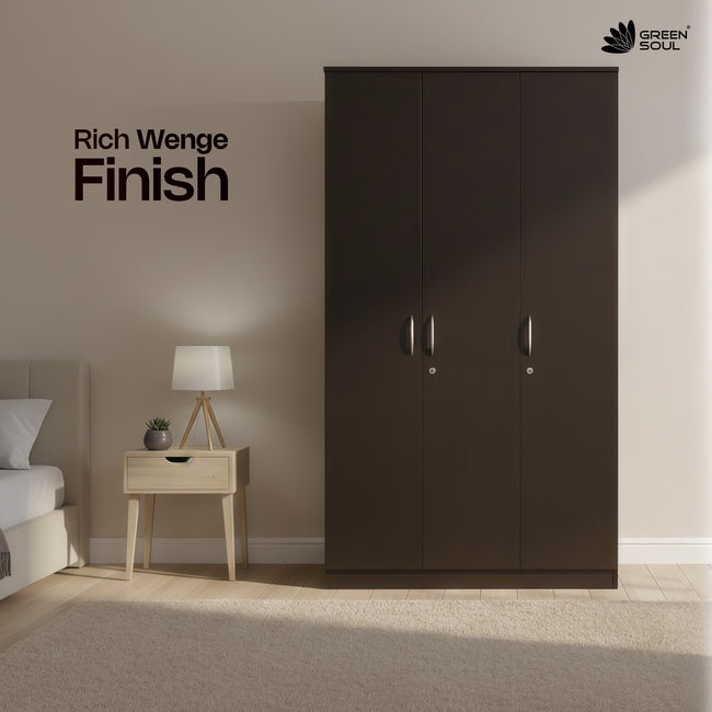 Green Soul Merlin 3-Door Wardrobe