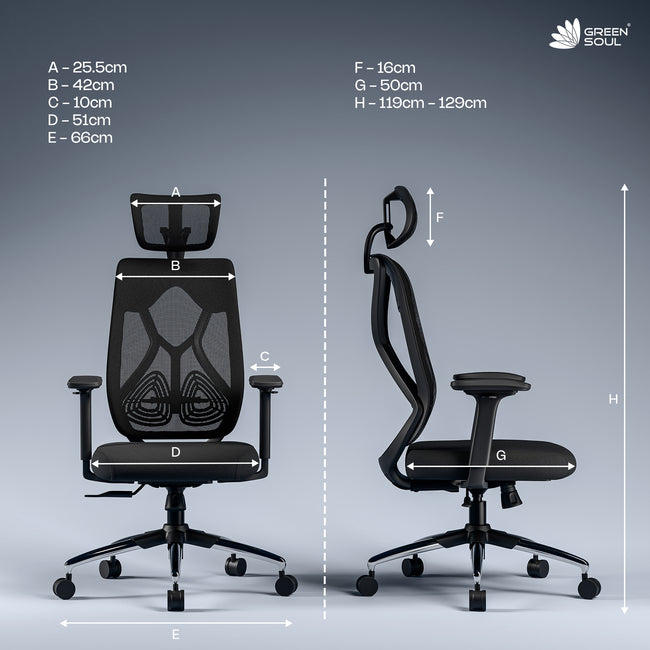 Green Soul Zodiac Pro Series High Back Mesh Office Chair