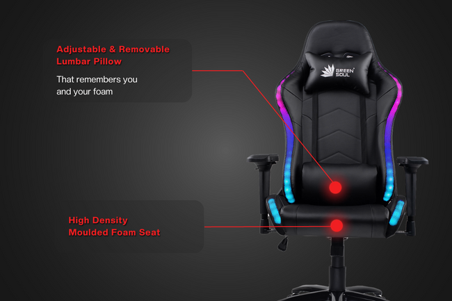 Green Soul Thunder Gaming Chair with LED RGB Lights  Green Soul Ergonomics   