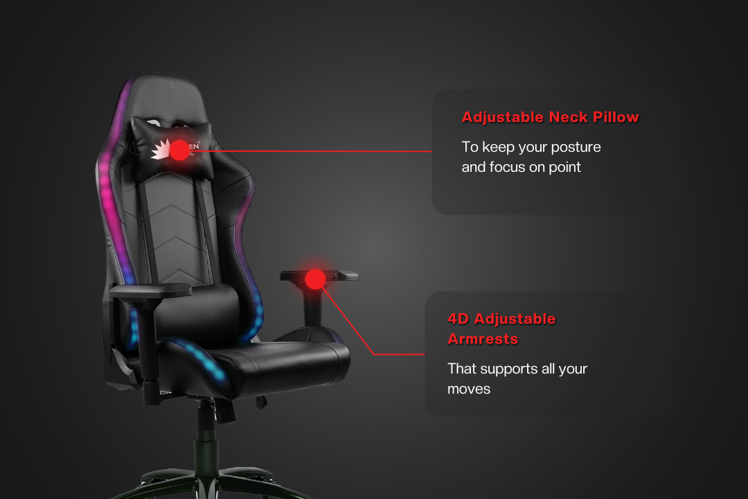 Green Soul Thunder Gaming Chair with LED RGB Lights  Green Soul Ergonomics   
