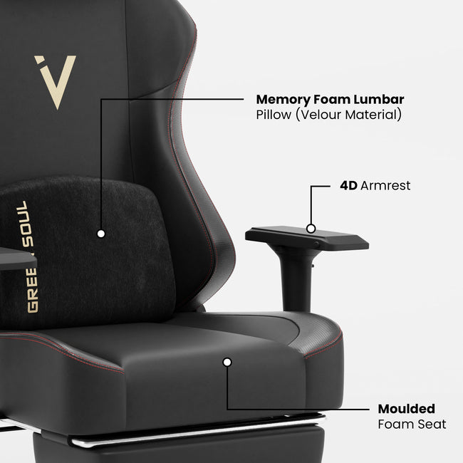 Green Soul Vision Pro Gaming Chair Renewed Green Soul Ergonomics   