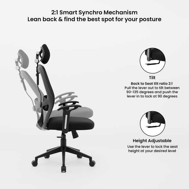Green Soul Renewed Yoga High Back Mesh Office Chair Renewed Green Soul Ergonomics   