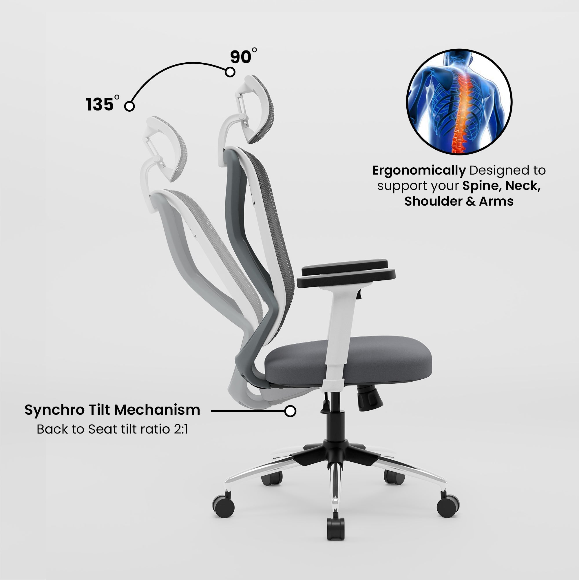 Green Soul Renewed Zodiac Lite High Back Mesh Office Chair