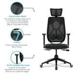 Zodiac Pro High Back Mesh Gaming Chair_13