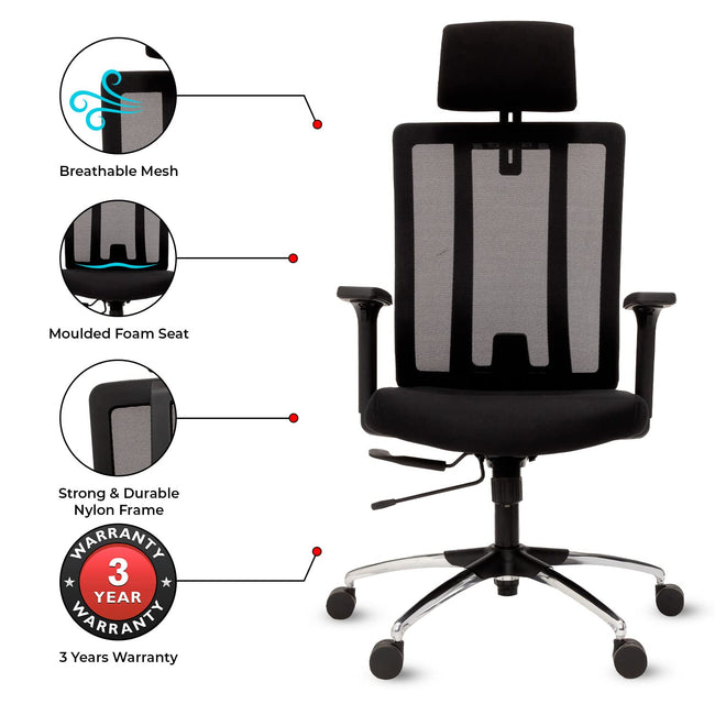 Green Soul Maestro High Back Mesh Office Chair Efficient Chairs Green Soul Ergonomics   