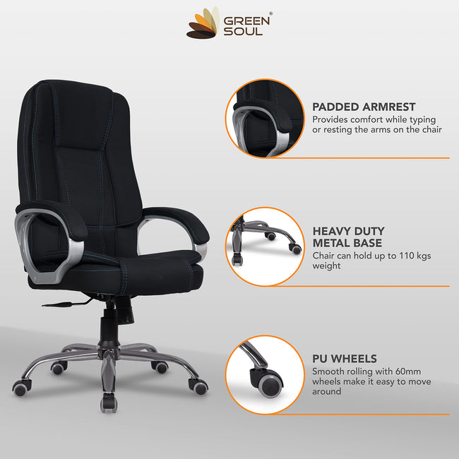 Green Soul Vienna Fabric Executive Chair Dynamic Chairs Green Soul Ergonomics   