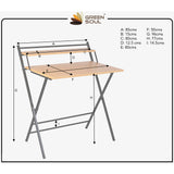 OXFORD Foldable Space Saving Office Table for Home Basics Green Soul Ergonomics   