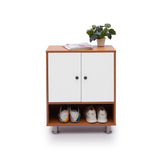 Tundra 2-Door Shoe Cabinet Cabinet Green Soul Ergonomics Mahogany  