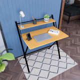 OXFORD Foldable Space Saving Office Table for Home Basics Green Soul Ergonomics Black & Maple  
